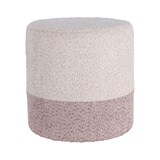 thumbnail of WellHome - 'Boucle' Hocker Ø35cm beige mit hellrosa