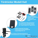 thumbnail of Langschild Profilzylinder Türbeschlag Drückergarnitur Schwarz pulverbeschichtet