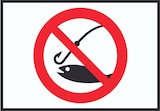 thumbnail of Angeln verboten Symbol Schild A2 Rückseite selbstklebend