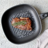 thumbnail of KLAMER 28cm Grillpfanne, antihaftbeschichtete Induktions-Pfannne, 28cm Viereckpfanne, Steakpfanne aus Edelstahl