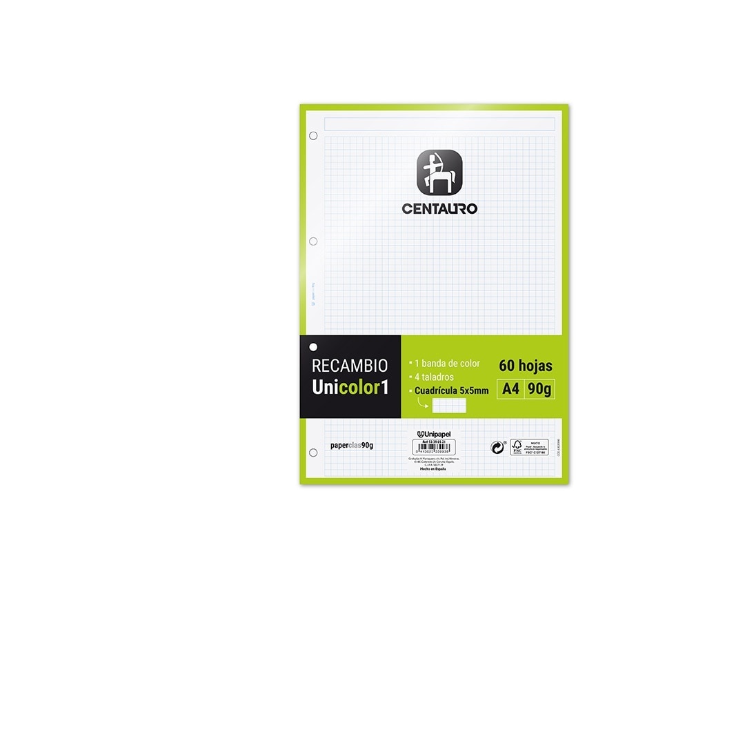 Recambio A4 60h 90g 5x5 UNI1 CENTAURO Lima