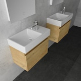 thumbnail of Alpenberger Badmöbel Waschtisch Set | Waschbeckenunterschrank mit Keramikbecken Waschplatz Gäste-WC | Vormontiert Unterschrank mit SoftClose Klapptür