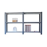 thumbnail of SimonRack Estantería de Oficina, 1000x1800x300 mm, 2 Módulos, 3 Altura, Bandejas Metal, Gris/Blanco - Officlick