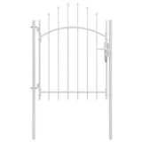 thumbnail of Puerta de jardín de acero blanco 1x2 m
