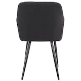 thumbnail of Juego de 4 sillas de comedor Shila en tela o terciopelo Negro/Tela