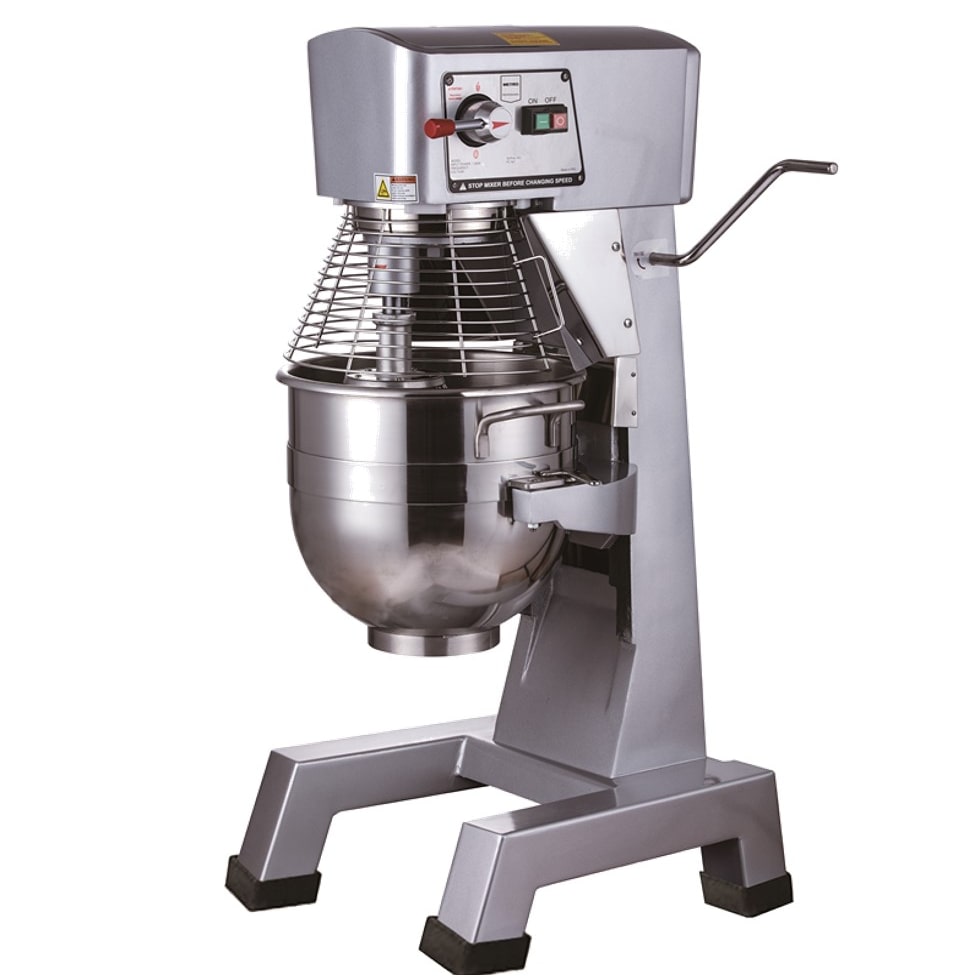 METRO PROFESSIONAL Batteur-mélangeur planétaire GPM1030, fonte d'aluminium/acier inoxydable, 62 x 61 x 114 cm, 30 L, argenté