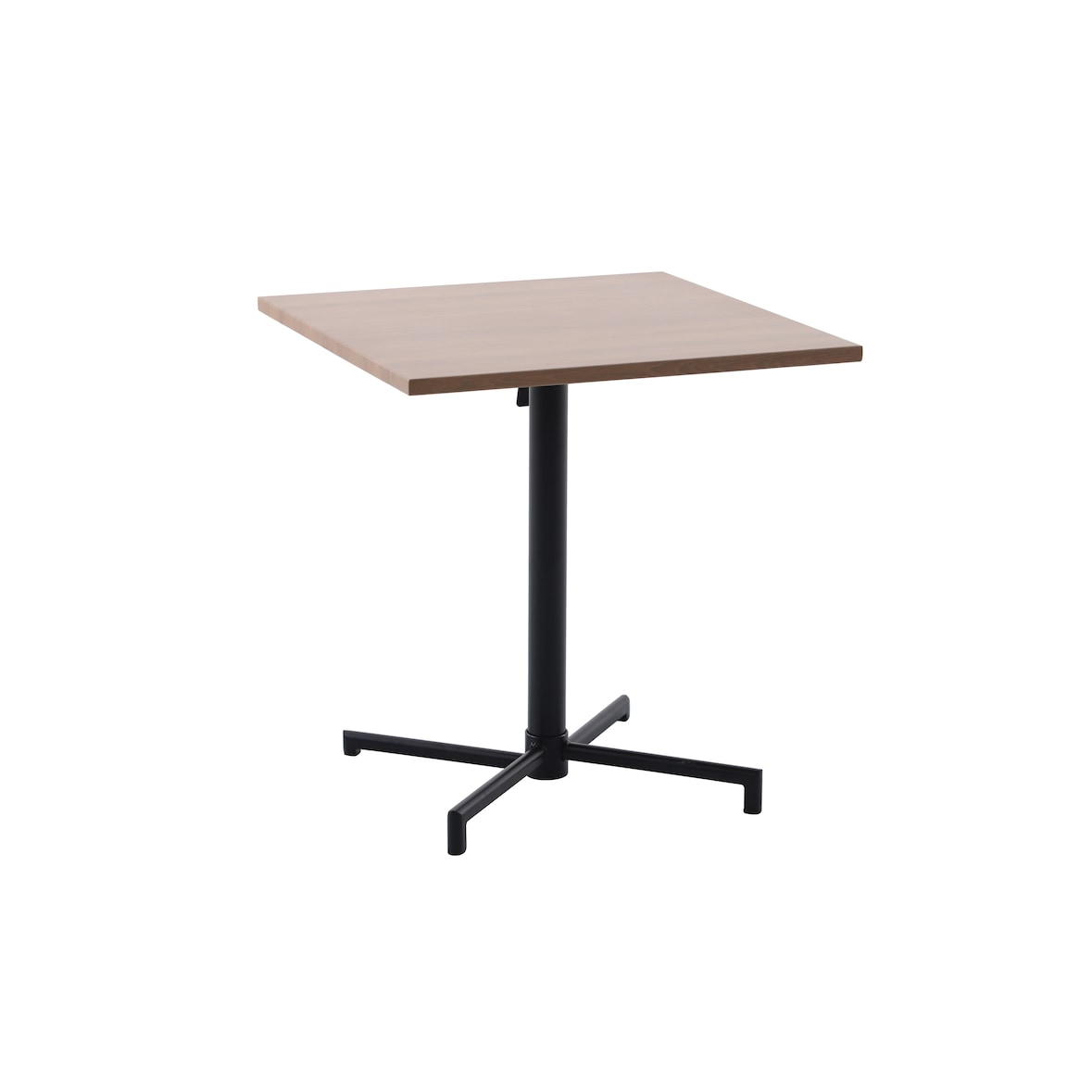 METRO PROFESSIONAL Inklapbare bistrotafel Aveiro, staal, houteffectprint, 70 x 70 cm, vierkant, naturel/zwart