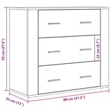 thumbnail of vidaXL Sideboard Altholz-Optik 80x33x70 cm Holzwerkstoff