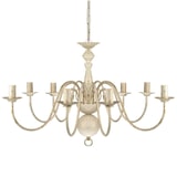 thumbnail of vidaXL Kroonluchter wit metaal 8 x E14 lampen