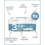 thumbnail of Toilettenpapier, 3-lagig, 72 Rollen x 250 Blatt, 100% Zellstoff, superweiches Klopapier, Großpackung für Gewerbe, Verpackung aus 60% PCR-Anteil