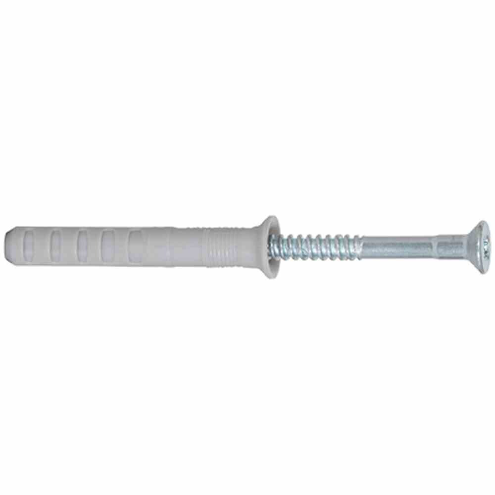FISCHER N 8 x 60 S N 8 x 60/20 S Nagelplug met verzonken kop en nagelschroef,