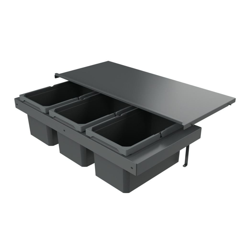 Naber Cox Stand-UP® 250 S/900-3, Abfallsammelsystem, anthrazit, H 250mm
