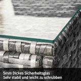 thumbnail of Merax polyrotan loungebankset, lounge tuinmeubelen, bankstel met zit- en rugkussens, loungetafel, grijs