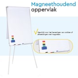 thumbnail of BRASQ Flipover - 70x100cm - Verstelbaar Whiteboard - Incl. 25 vellen papier, 4 Stiften, 8 Magneten, Wisser - met Haken - Aluminium