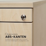 thumbnail of bümö Rollcontainer mit Hängeregister für Hängeordner, Container abschließbar in weiß - Rollwagen mit Hängeregistratur als Schreibtisch Unterschrank