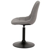 thumbnail of CHEFGASTRO Esszimmerstuhl HxBxT 83x47x43cm Sitzhöhe 47cm Stahl Stoff/Textil Bouclé Grau Küchenstuhl Stuhl Drehstuhl