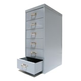thumbnail of Schubladenschrank silber Metall 6 Schubladen HxBxT 66x28x40cm SZAGATO Schubladen-Container Büroschrank Werkzeugschrank Aufbewahrungsschrank