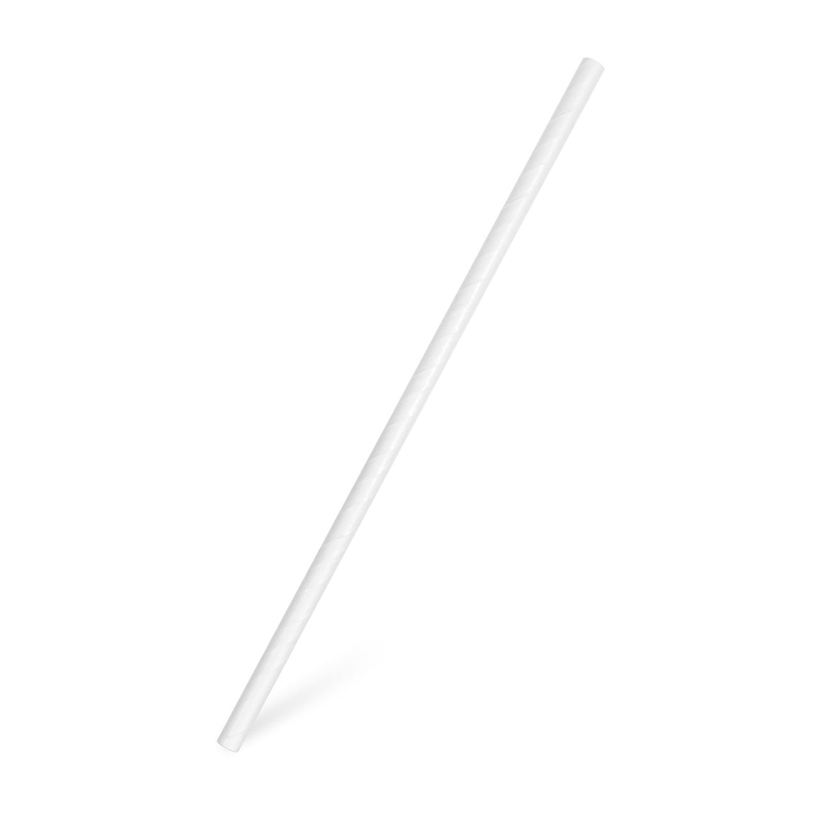 250x Papiertrinkhalme gerade weiß 200 mm O 6 mm