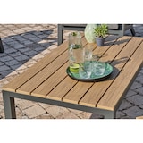 thumbnail of Salon de jardin 5 pl en alu anthracite et plateau composite effet bois - KOMMOS