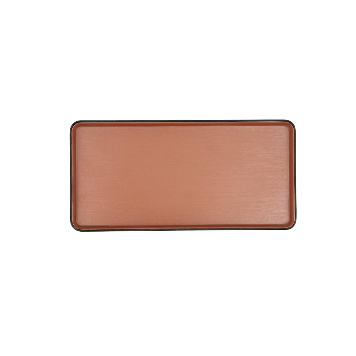 Bidasoa Gio Bandeja Rectangular Bicolor Melamina 24X11,5Cm Terracota/Negro