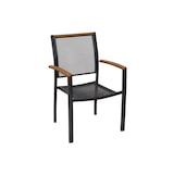 thumbnail of Merxx Itanos Set 13tlg., 6 Stapelsessel, 6 Auflegepolster, 1 Tisch 150 x 90 cm, Aluminium