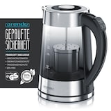 thumbnail of Arendo Edelstahl Glas Wasserkocher mit Teesieb und Rauchglas Teekocher Infusion 1,7 Liter