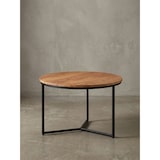 thumbnail of Akazienholz Couchtisch, Elegantes Design, Stauraum, Robustes Eisengestell. 60x60x38 cm | Kadima Design