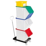 thumbnail of GILAC Socle rouleur 4 roues pivotantes - chape acier - - L - Noir G170141