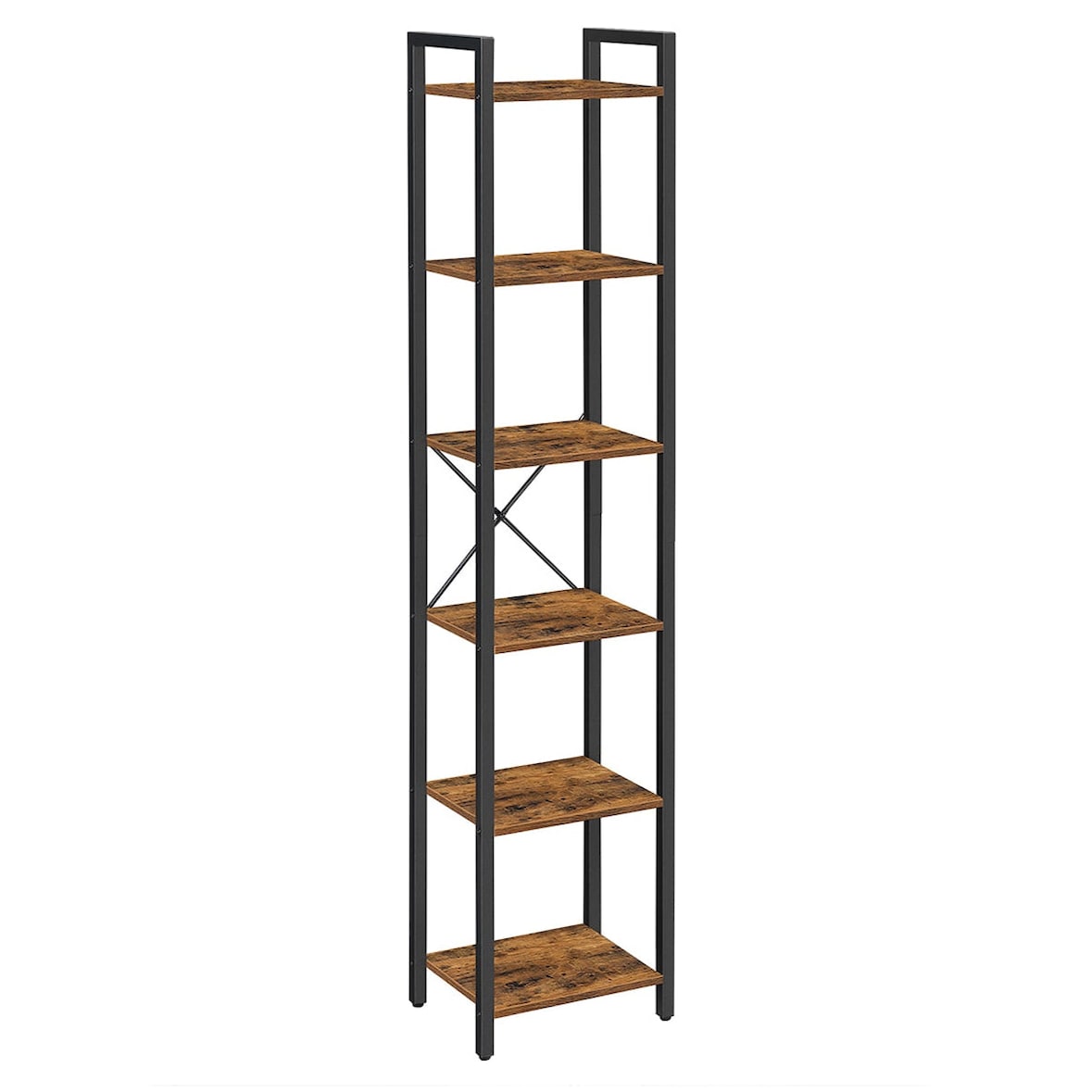 Helloshop26 - Bibliothèque 6 niveaux étagère livres meuble de rangement ouvert pour bureau salon chambre 40 x 30 x 1786 cm marron 12_0004186