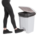 thumbnail of Contenedor de basura con pedal para cocina Jantex, blanco, 45 l