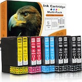thumbnail of 10er Set D&C Tinte für Epson WorkForce WF-2845 DWF, 2845DWF Drucker