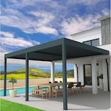 thumbnail of Pergola Bioclimatique Varadero 7,00x4,98 M Verins à télécommande Intersun, Gris Anthracite, aluminium