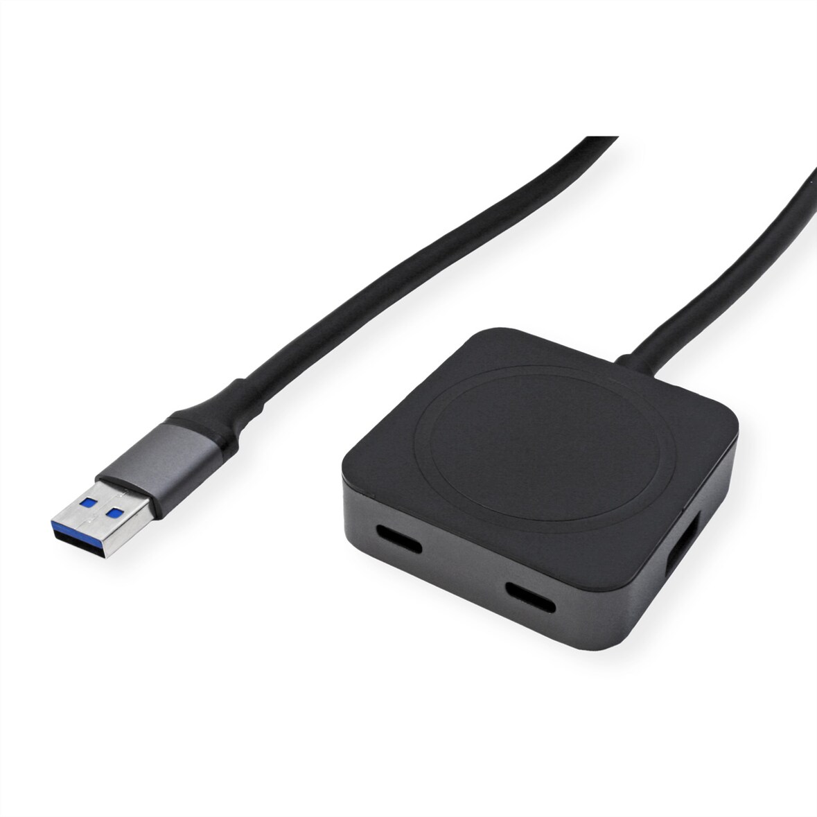 VALUE Hub USB 3.2 Gen 1, 4 porte (2x USB-A + 2x USB-C), con cavo di prolunga, nero, 10 m