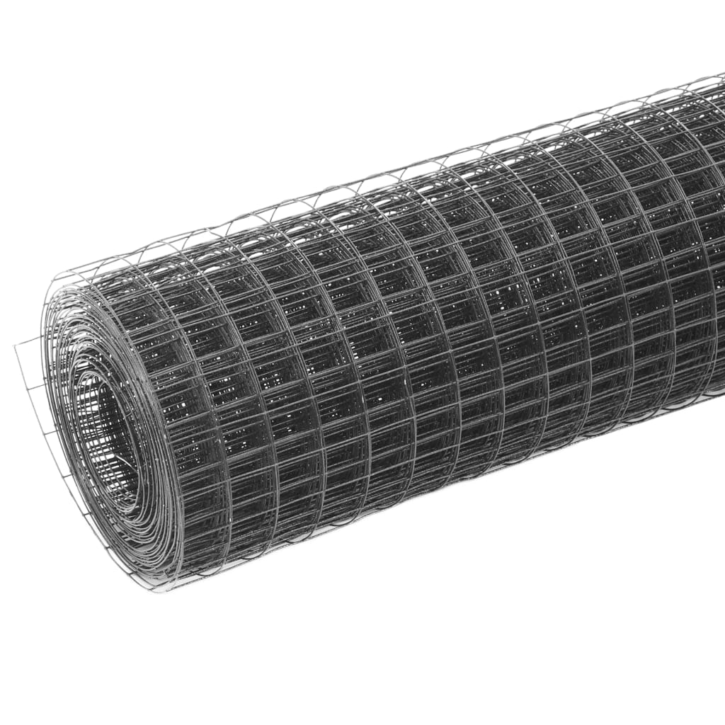 Alambrada de gallinero acero revestimiento PVC gris 25x1 m