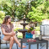 thumbnail of Relaxdays Beistelltisch Balkon, wetterfest, auch für Terrasse und Garten, HBT: 39 x 52 x 48 cm, Outdoortisch klein, grau