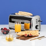 thumbnail of H.Koenig Tostadora Especial Baguette 2 Rebanadas TOAS32, Ranuras anchas 40mm, Acero inoxidable vintage