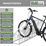 thumbnail of Fahrradständer für 6 Fahrräder 210x40x85 cm Stahl feuerverzinkt 2x3 höhenversetzt mit Anlehnbügel