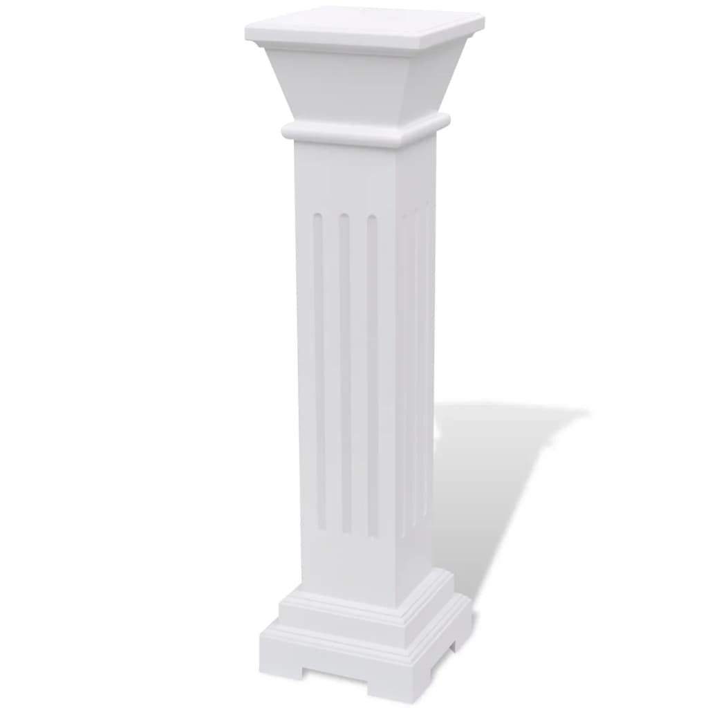 Helloshop26 - Macetero clásico de columna cuadrada MDF blanco 02_0045034