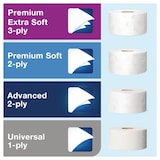 thumbnail of Tork Spender für Mini Jumbo Toilettenpapier Weiß T2 Geschlossen Elevation Linie 555500