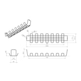 thumbnail of ROLINE Gitter-Kabelkanal, Untertischmontage (2 Stück), schwarz