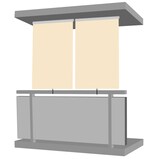 thumbnail of Sichtschutzrollo Außenrollo Terrasse Balkon Outdoor Rollo Blickschutz Rollo Sonnenschutz Fensterrollo Verdunklungsrollo Jalousie 160x230cm Jet-Line