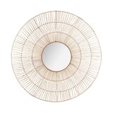 thumbnail of Miroir mural en Métal et Rotin D 110 cm