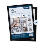 thumbnail of Europel Infokader Zelfklevend set 2 st. A3 zw.,  196001