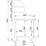 thumbnail of Pizzatisch mit 1 Tür und 5 Schubladen BxTxH 1550x800x1080mm | + CHEFGASTRO Geschirrtuch