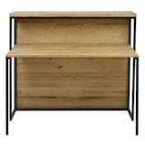 thumbnail of Mostrador iCub con mesa 60x120x110cm Negro en madera maciza de pino acabado vintage estilo industrial Box Furniture