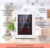 thumbnail of Beersafe M Quartz Kühlschrank 33 Liter 2 Böden Panoramaglastür Weiß