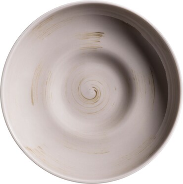 MÄSER diep rond bord 22 cm, DERBY serie, beige, set van 4, 593052