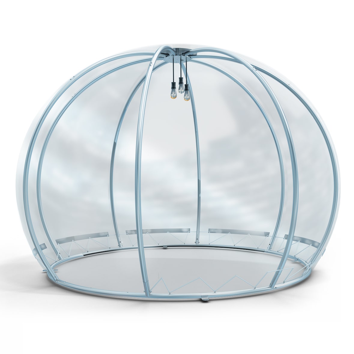 astreea Igloo Terrassenpavillon Model L mit Crystal-PVC Bezug, transparent, wasserfest