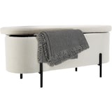 thumbnail of tectake Banc LANJA rembourré, en tissu bouclé et avec espace de rangement - Bouclé crème/ blanc - 405233