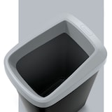 thumbnail of Keden Compact Q Recycling-Mülleimer 45 l mit offenem Deckel in Grau